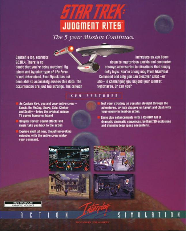 Star Trek - Judgement Rites Cd — box-2D-back (US)