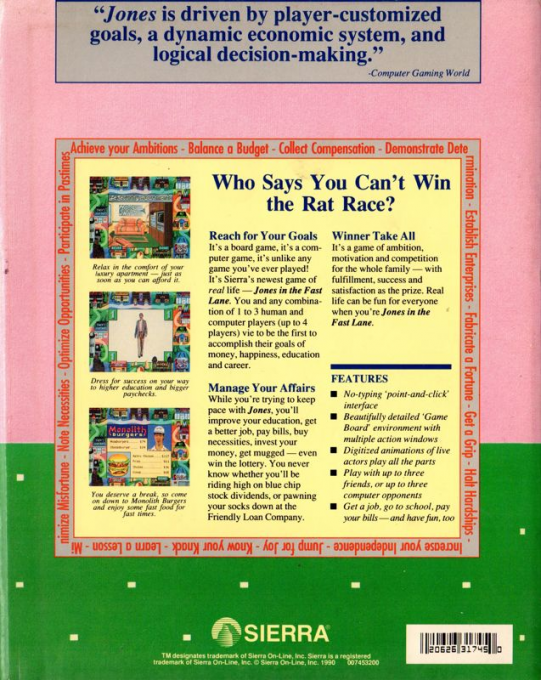 Jones In The Fast Lane — box-2D-back (US)