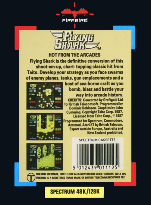 Flying Shark — box-2D-back (EU)