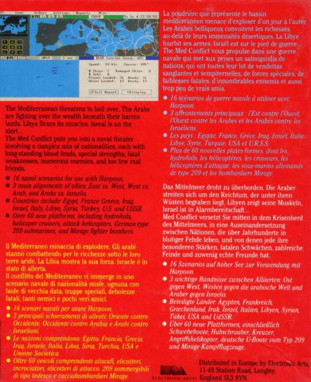 Harpoon - Battleset 3 - The MED Conflict — box-2D-back (WOR)
