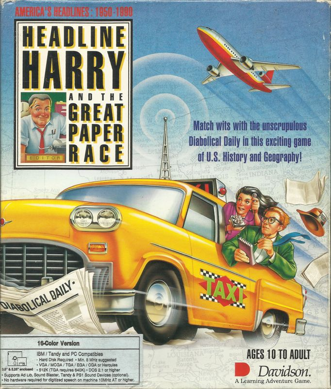Headline Harry And The Great Paper Race box art