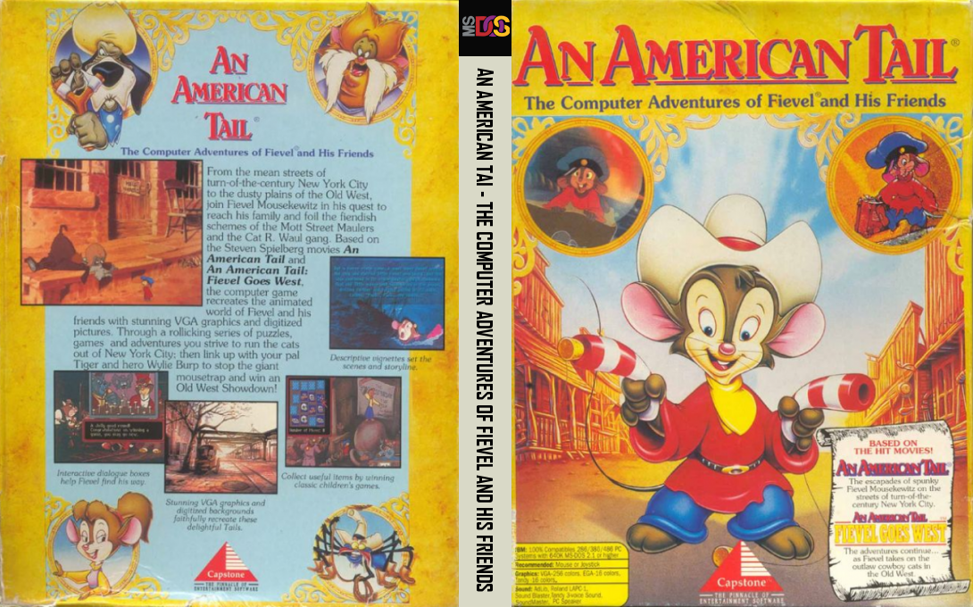 An American Tail - The Computer Adventures of Fievel and His Friends — box-texture (US)