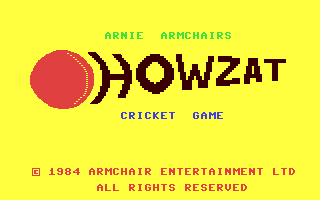 Arnie Armchair's Howzat Cricket Game — sstitle (WOR)