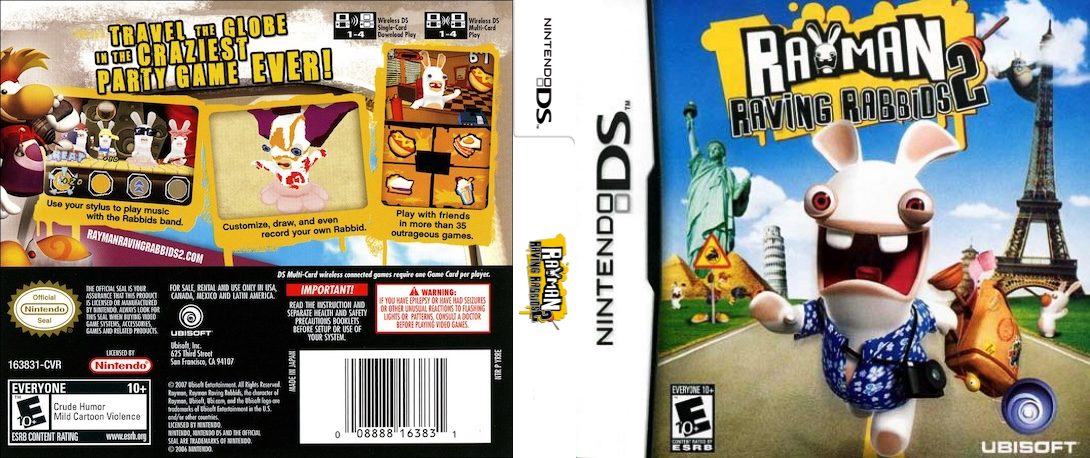 Rayman Raving Rabbids 2 — box-texture (US)