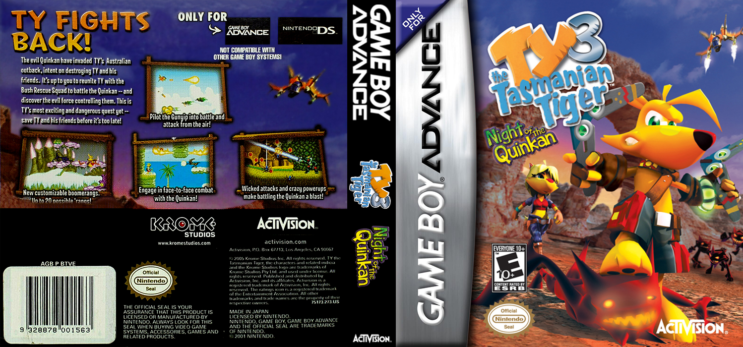 Ty The Tasmanian Tiger 3 - Night Of The Quinkan — box-texture (US)