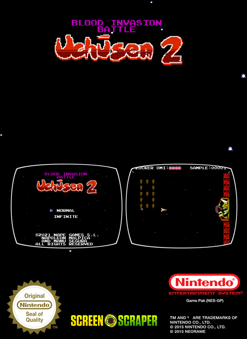 Uchusen II : Blood Invasion Battle — box-2D-back (SS)