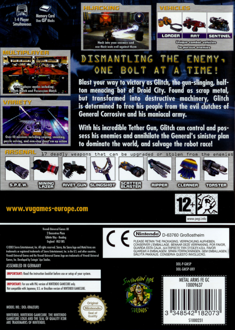 Metal Arms - Glitch in the System — box-2D-back (EU)