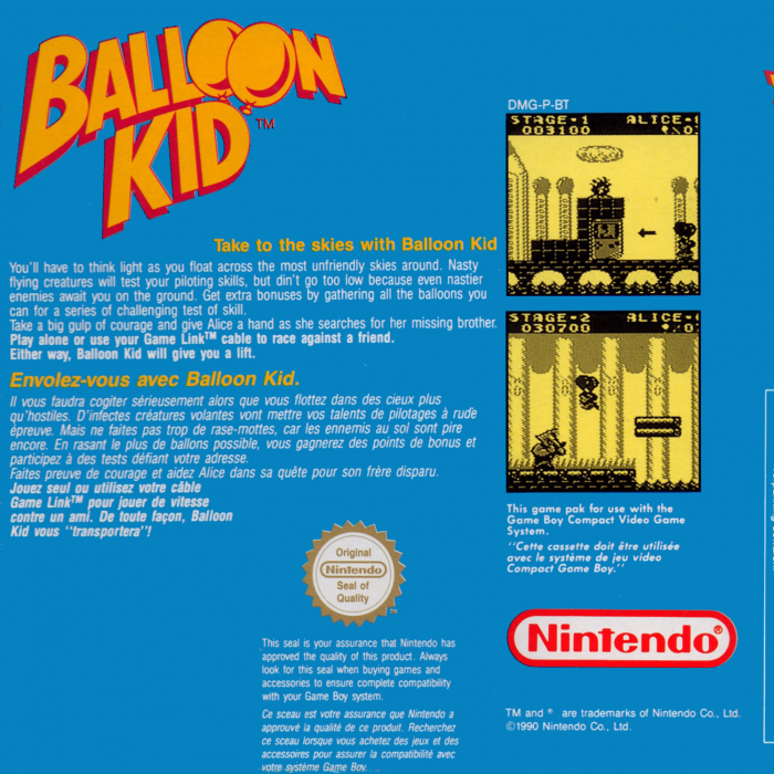 Balloon Kid — box-2D-back (EU)
