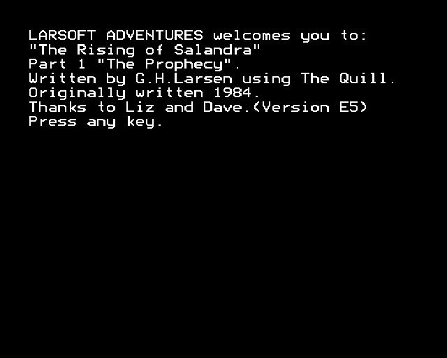 Prophecy, The — ss (WOR)