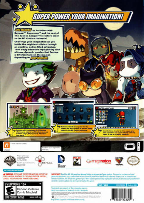 Scribblenauts Unmasked - A DC Comics Adventure — box-2D-back (US)
