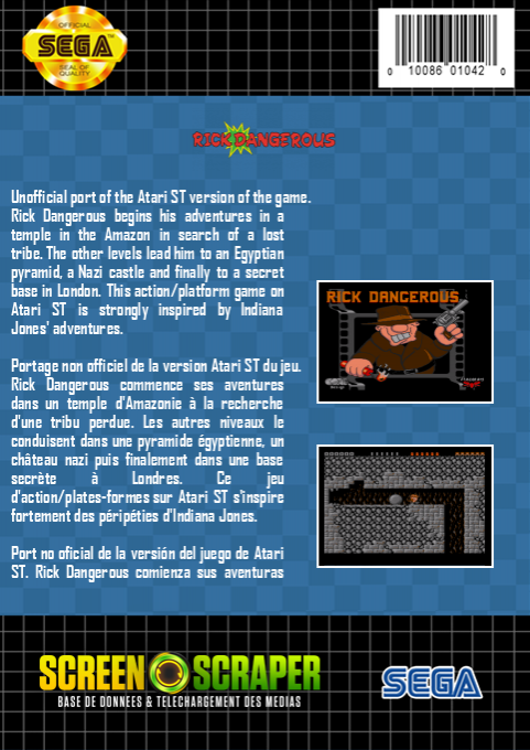 Rick Dangerous DX — box-2D-back (SS)