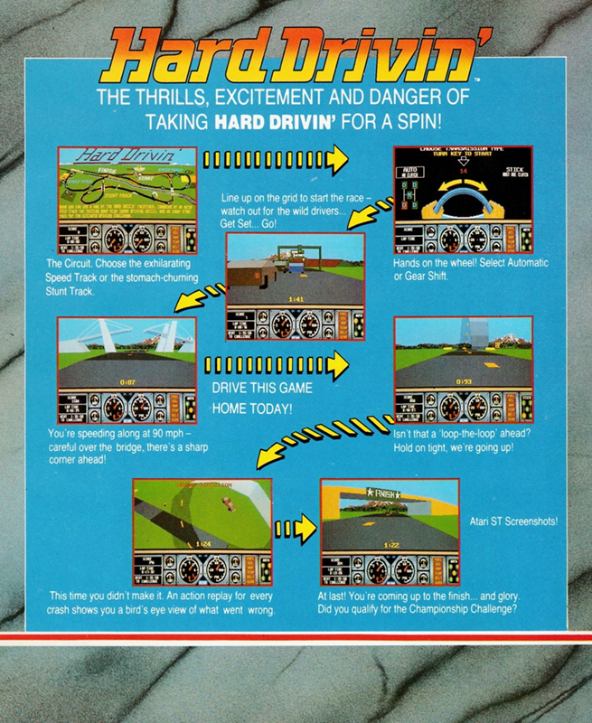 Hard Drivin' — box-2D-back (EU)
