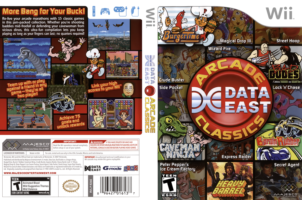 Data East Arcade Classics — box-texture (US)