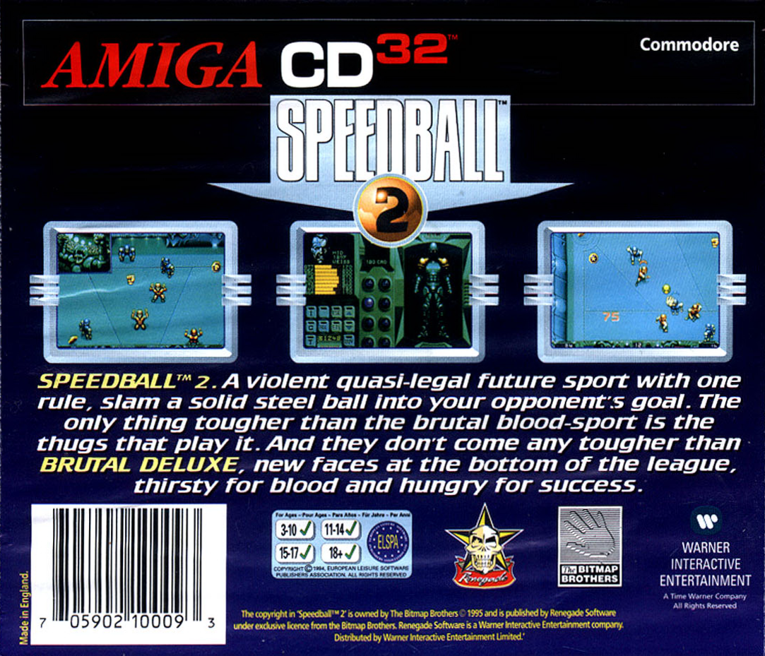 Speedball 2 — box-2D-back (EU)