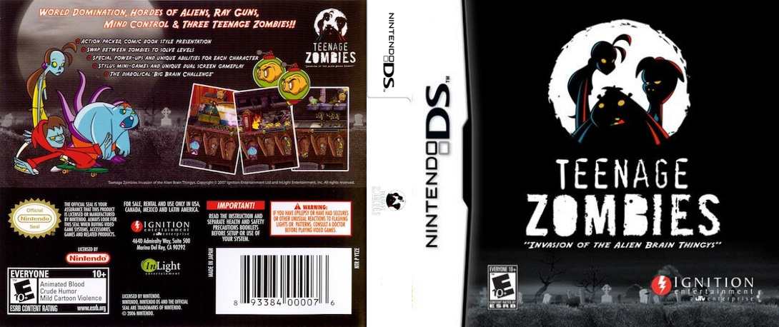 Teenage Zombies - Invasion of the Alien Brain Thingys — box-texture (US)