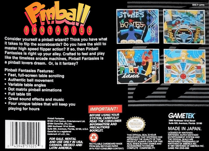 Pinball Fantasies — box-2D-back (US)
