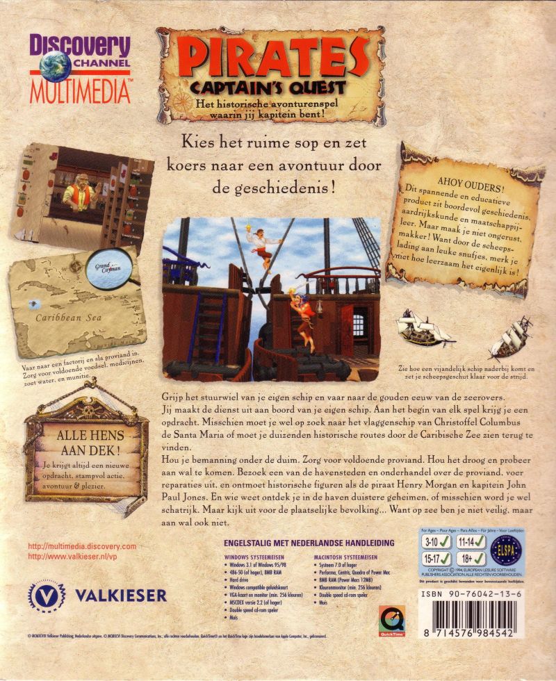 Pirates: Captain's Quest — box-2D-back (EU)