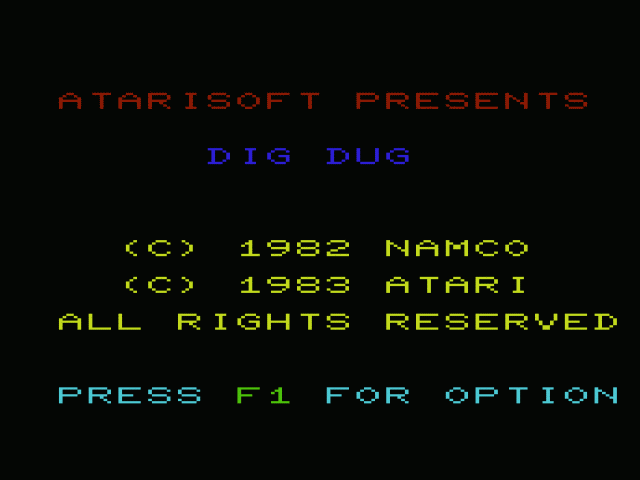 Dig Dug — sstitle (WOR)