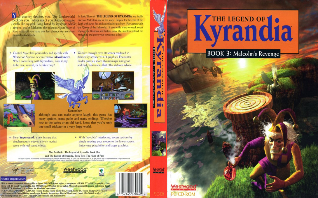 Legend Of Kyrandia, The - Book 3 - Malcolm's Revenge — box-texture (US)