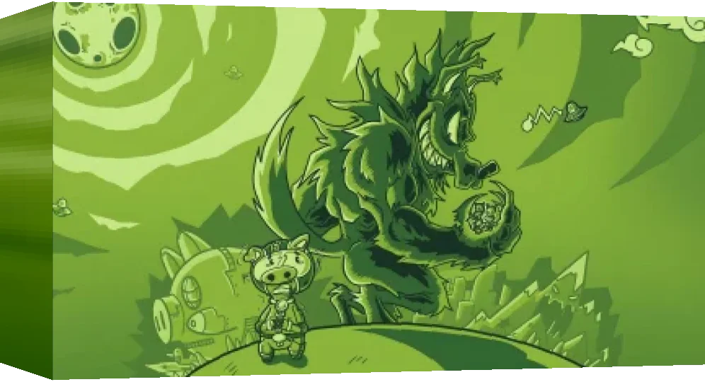 Pig Ship and the Giant Wolf — box-3D (WOR)