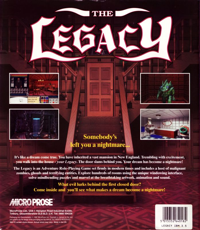 Legacy, The — box-2D-back (EU)