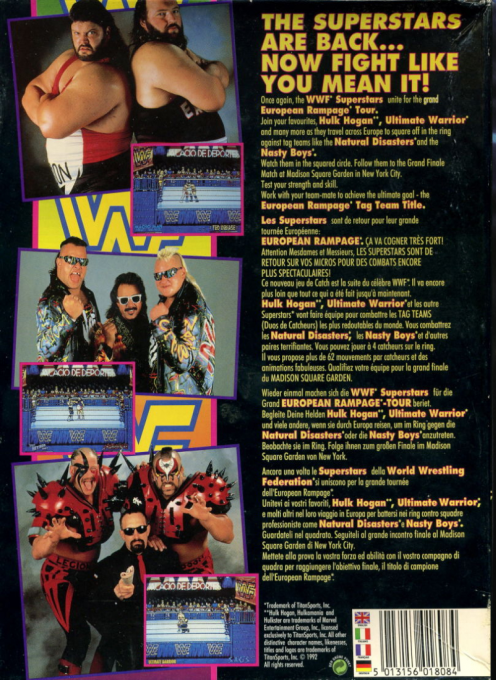 WWF European Rampage Tour — box-2D-back (EU)