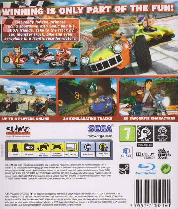 Sonic & Sega All-Stars Racing — box-2D-back (EU)
