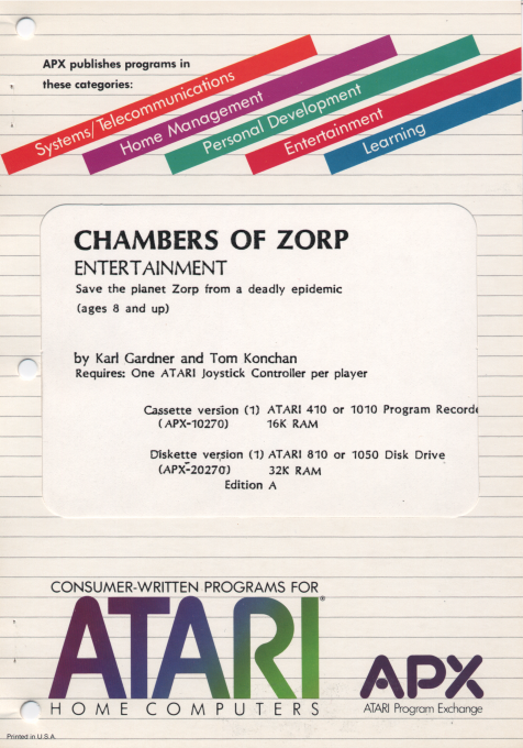 Chambers Of Zorp box art