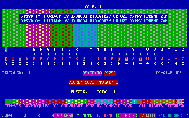 Tommy's Cryptoquips — ss (WOR)