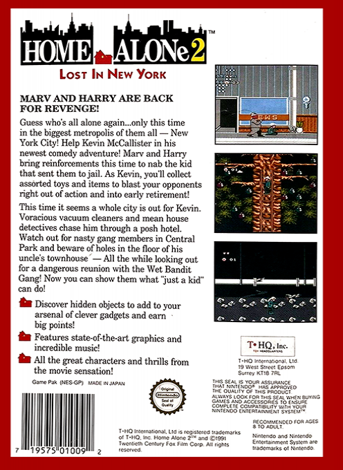 Home Alone 2 - Lost in New York — box-2D-back (EU)
