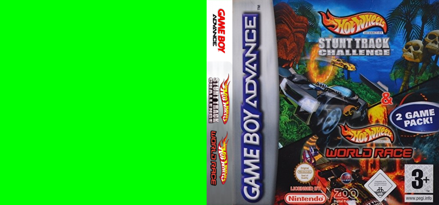 2 Game Pack! - Hot Wheels - Stunt Track Challenge + Hot Wheels - World Race — box-texture (EU)