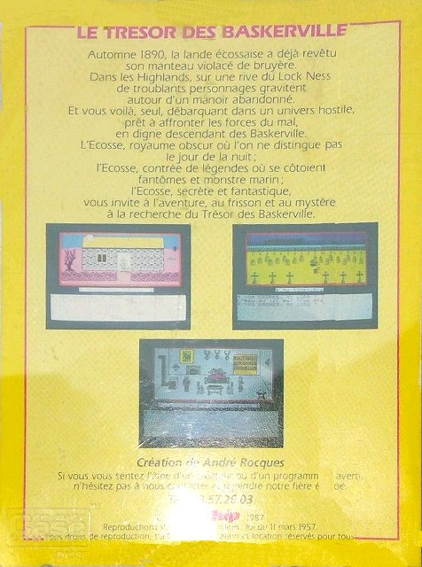 Trésor Des Baskerville, Le — box-2D-back (WOR)