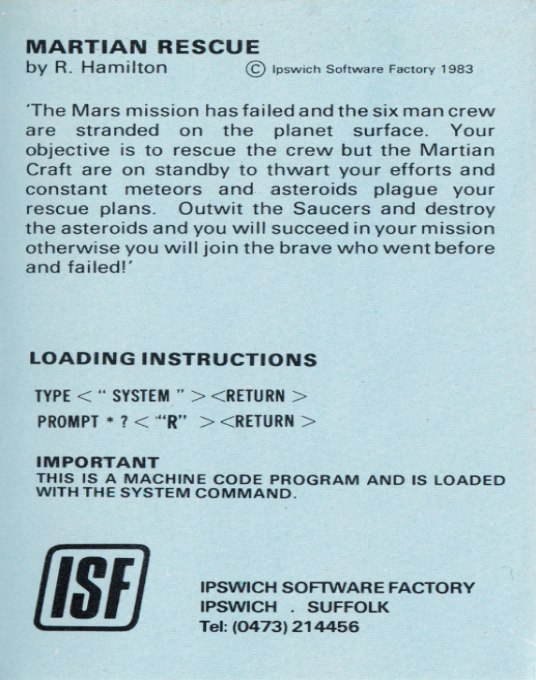 Martian Rescue — box-2D-back (WOR)