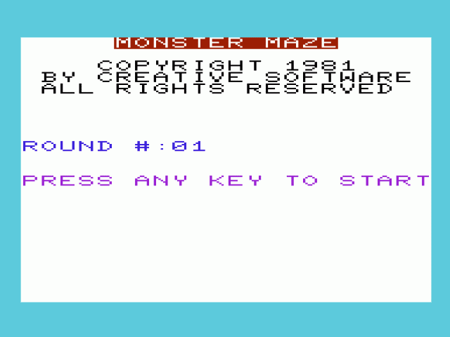 Monster Maze — sstitle (WOR)