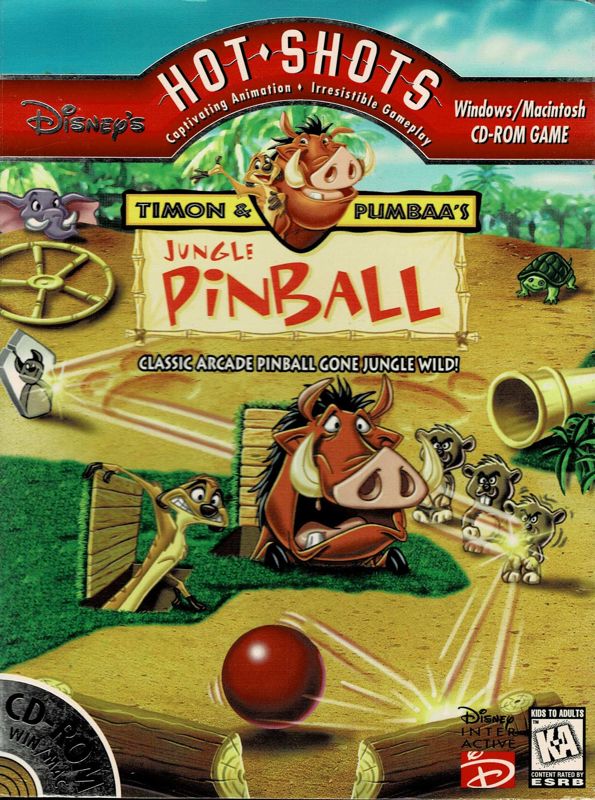 Disney's Hot Shots: Timon and Pumbaa's Jungle Pinball box art