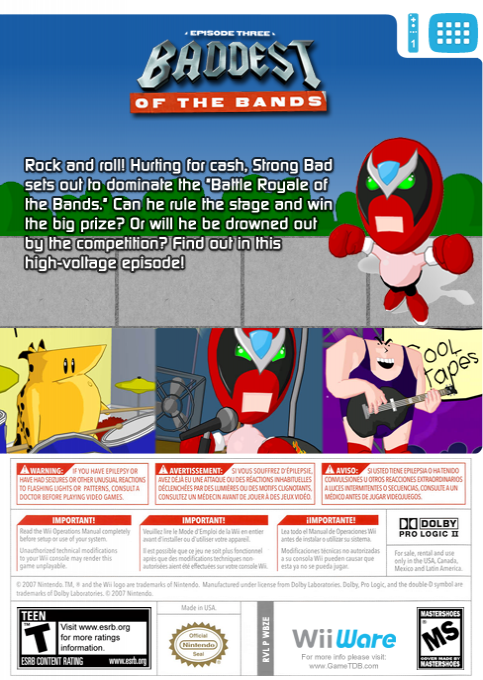 Strong Bad's Cool Game For Attractive People - Episode 3 - Baddest Of The Bands — box-2D-back (US)