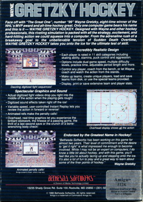 Wayne Gretzky Hockey — box-2D-back (US)