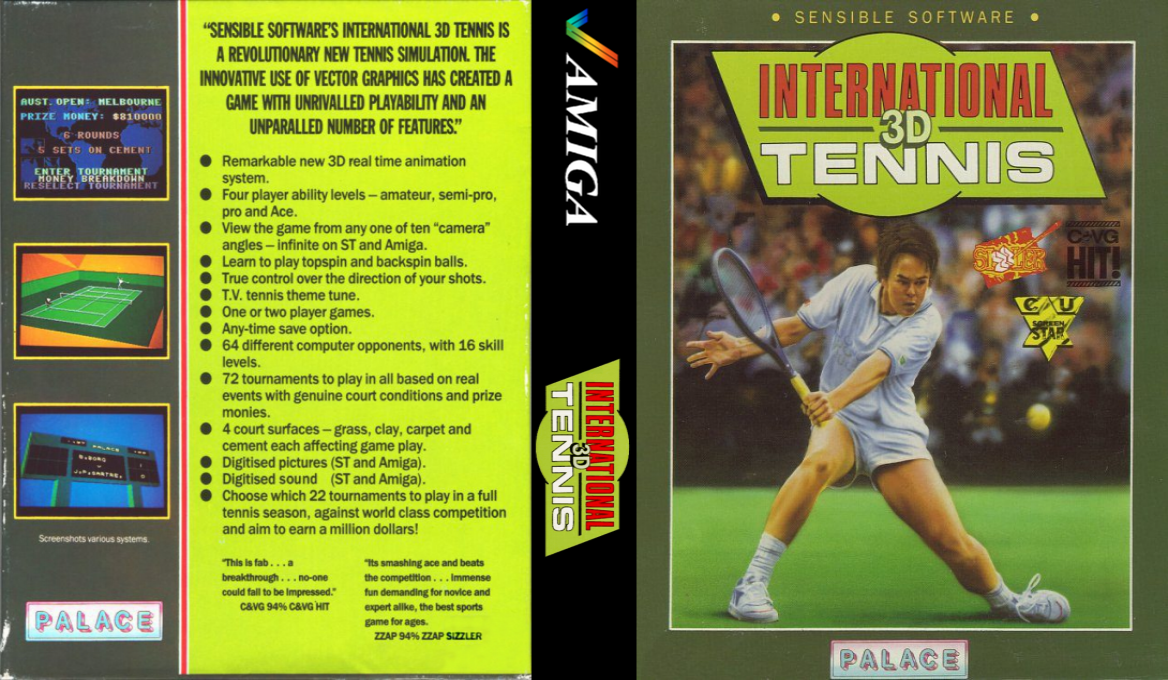 International 3D Tennis — box-texture (EU)