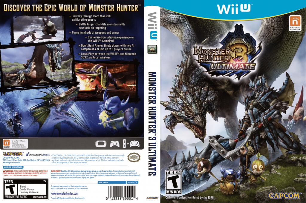 Monster Hunter 3G - HD Ver. — box-texture (US)