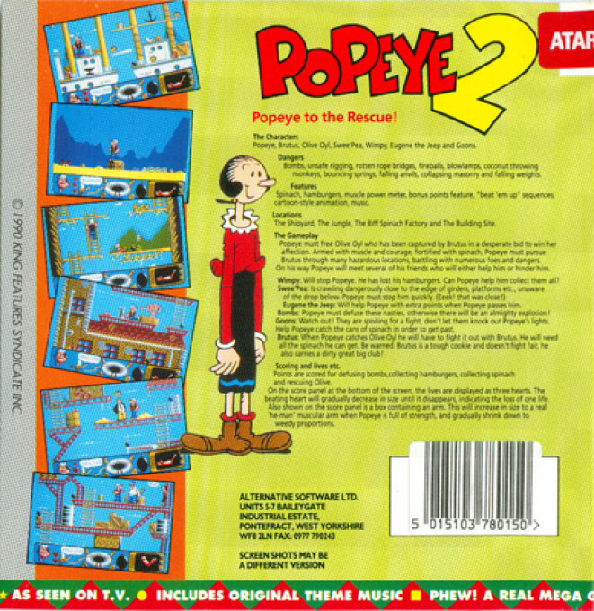 Popeye 2 — box-2D-back (EU)