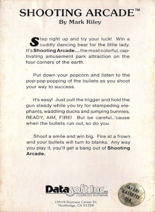 Shooting Arcade — box-2D-back (US)