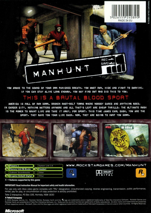 Manhunt — box-2D-back (AU)