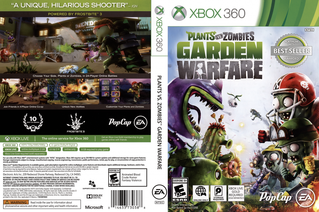 Plants vs. Zombies - Garden Warfare — box-texture (US)
