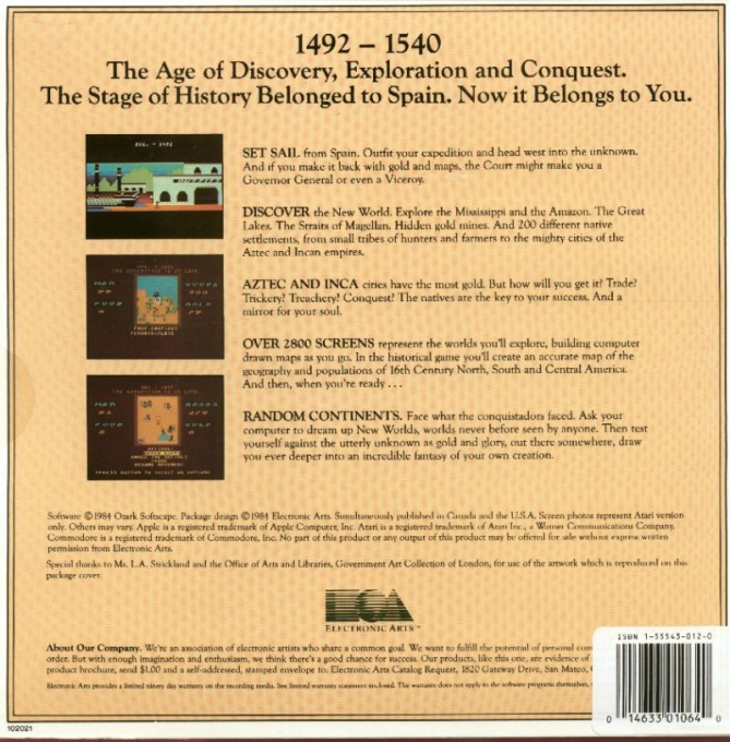 Seven Cities of Gold — box-2D-back (US)