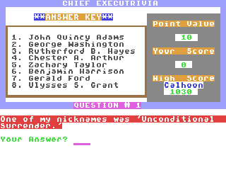 Chief Executrivia — ss (WOR)