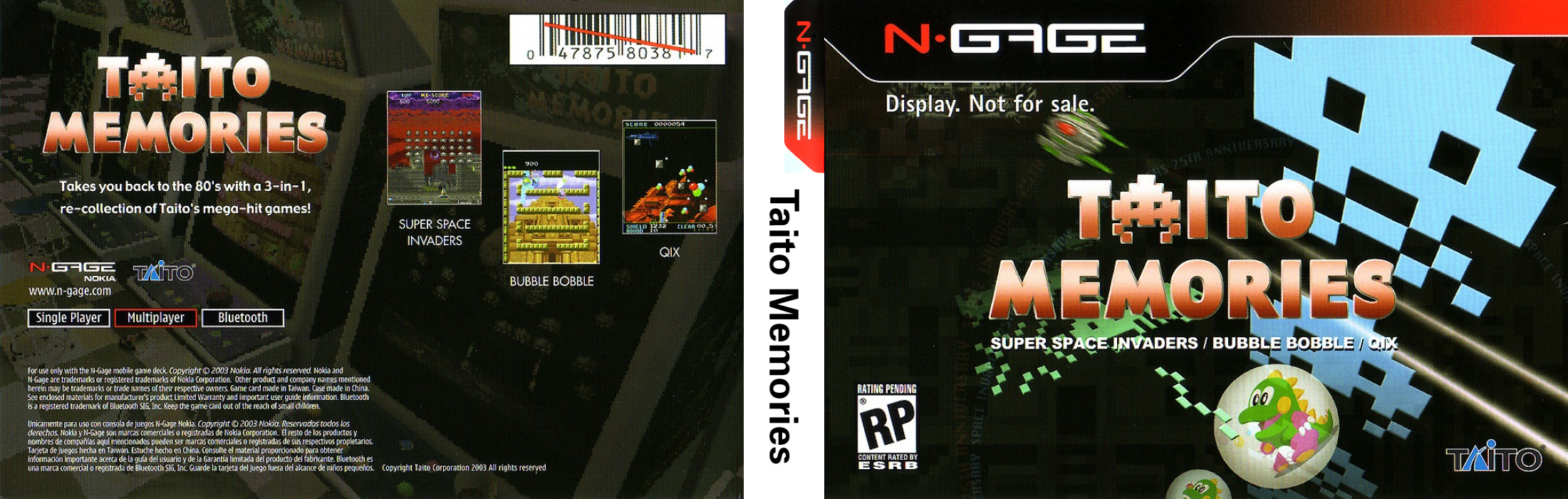 Taito Memories — box-texture (US)