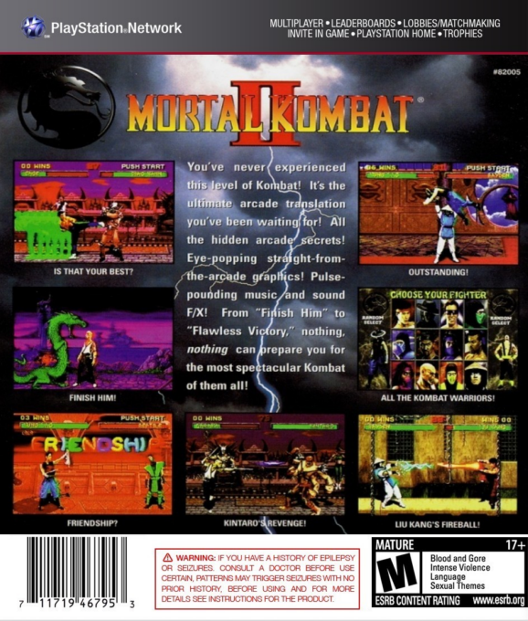 Mortal Kombat 2 — box-2D-back (US)