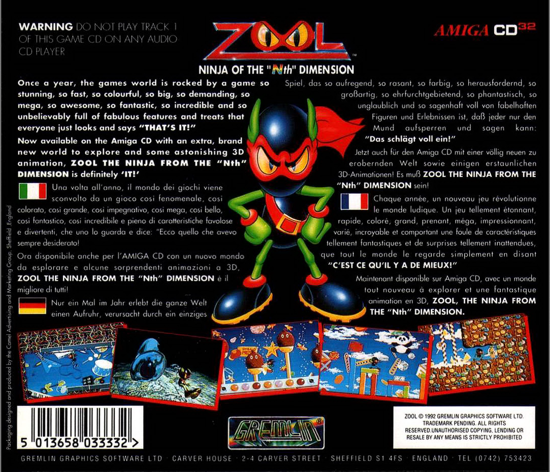 Zool - Ninja of the Nth Dimension — box-2D-back (EU)