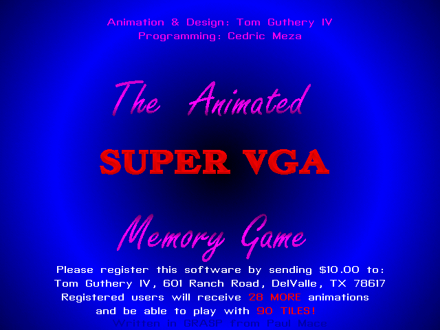 The Animated SVGA Memory Game — sstitle (WOR)