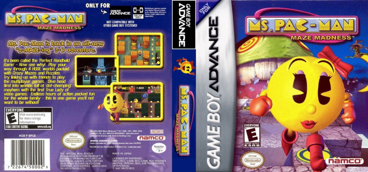 Ms. Pac-man - Maze Madness — box-texture (US)
